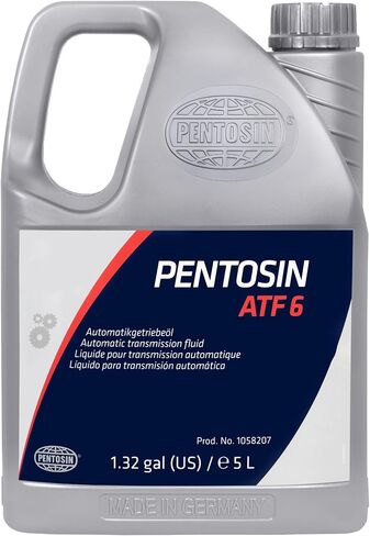 Pentosin 1058207 ATF 6 سائل ناقل الحركة الأوتوماتيكي طويل العمر لمجموعة مختارة من أستون مارتن، أودي، بنتلي، جاكوار، لاند روفر، مازيراتي، رولز رويس - إبريق سعة 5 لتر in Kuwait