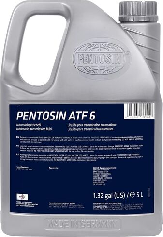 Pentosin 1058207 ATF 6 سائل ناقل الحركة الأوتوماتيكي طويل العمر لمجموعة مختارة من أستون مارتن، أودي، بنتلي، جاكوار، لاند روفر، مازيراتي، رولز رويس - إبريق سعة 5 لتر in Kuwait