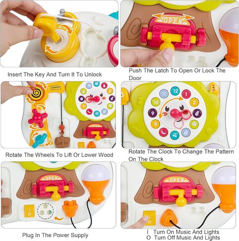 لوحة مشغولة للأطفال من بيري بريزيدنت للأعمار من 1 إلى 3 سنوات، ألعاب موسيقية مضيئة للأطفال، ألعاب سفر للأطفال من عمر 12 إلى 18 شهرًا، ألعاب حسية لعمر سنة واحدة in Kuwait