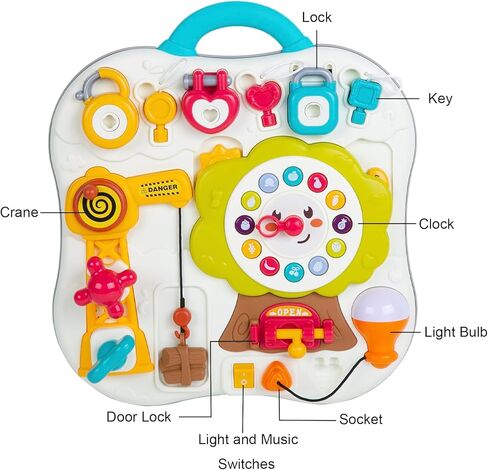 لوحة مشغولة للأطفال من بيري بريزيدنت للأعمار من 1 إلى 3 سنوات، ألعاب موسيقية مضيئة للأطفال، ألعاب سفر للأطفال من عمر 12 إلى 18 شهرًا، ألعاب حسية لعمر سنة واحدة in Kuwait