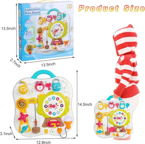 لوحة مشغولة للأطفال من بيري بريزيدنت للأعمار من 1 إلى 3 سنوات، ألعاب موسيقية مضيئة للأطفال، ألعاب سفر للأطفال من عمر 12 إلى 18 شهرًا، ألعاب حسية لعمر سنة واحدة in Kuwait