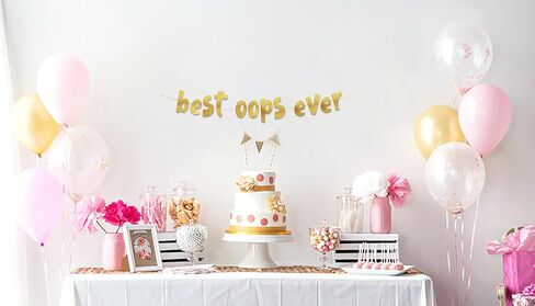 Best Oops Better Baby Shower Banner - Gender Reveal Party Baby Shower Decorations - Pregnancy Baby Announcment Banner in Saudi Arabia