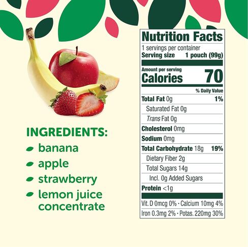 Beech-Nut Baby Food Variety Pack, Fruit & Root Veggie Blends Baby Food Pouches, Fruit & Veggie Purees, 3.5oz (18 Pack) in Saudi Arabia