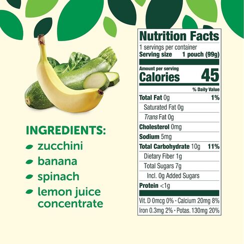 Beech-Nut Baby Food Variety Pack, Fruit & Root Veggie Blends Baby Food Pouches, Fruit & Veggie Purees, 3.5oz (18 Pack) in Saudi Arabia