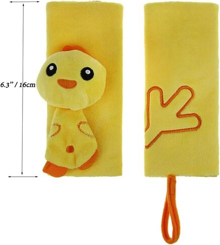 Cartoon Animal Seat Belt Cover Baby Safety Seat Belt Strap Cover with Softness, Best Baby Travel Pillow, Head Support, Shoulder Pads(Angel) in Saudi Arabia