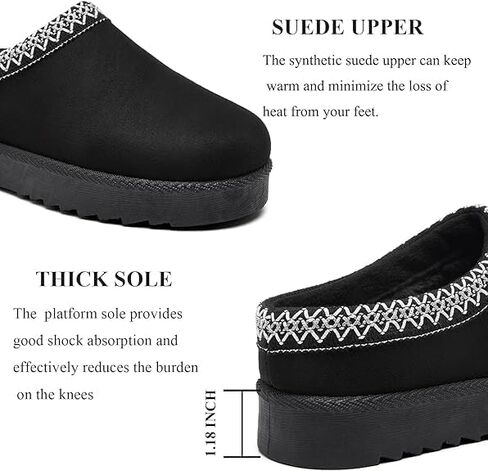 Women's Slippers Platform Mini Boots Anti-Slip Boot For Outdoor Short Ankle Boot Fur Fleece Lined Sneakers House slippers in Saudi Arabia