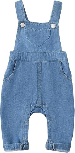 Baby Girls Overalls Baby Denim Romper Outfits Infant Girls Jeans Jumpsuit in Saudi Arabia