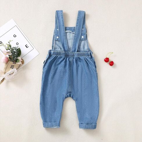 Baby Girls Overalls Baby Denim Romper Outfits Infant Girls Jeans Jumpsuit in Saudi Arabia