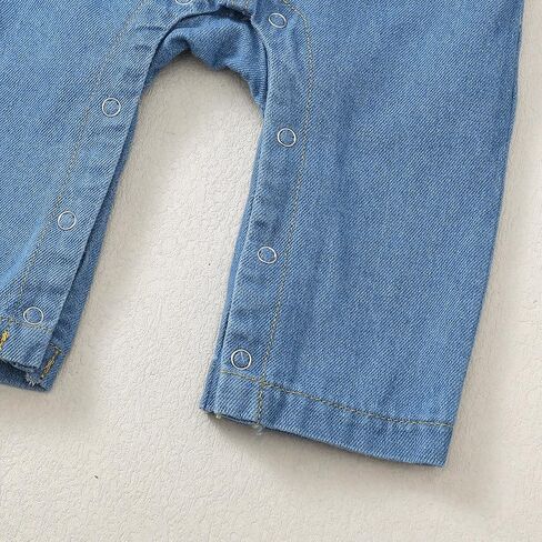 Baby Girls Overalls Baby Denim Romper Outfits Infant Girls Jeans Jumpsuit in Saudi Arabia