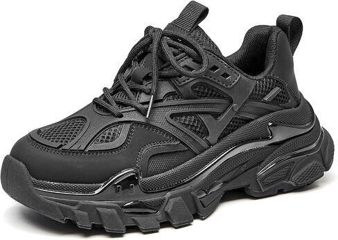 BEAU TODAY Chunky Sneakers for Women, Fashion Platform Sneakers Dad Shoes for Women, Casual Lace-up Walking Shoes in Kuwait