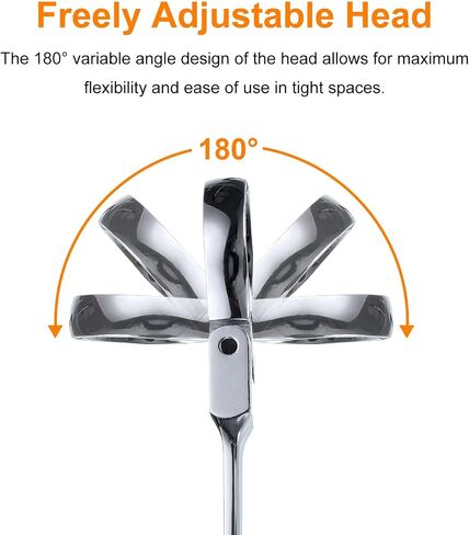 HARFINGTON 3pcs Flex-Head Ratcheting Wrench 8/9/10mm 180° Rotating Head Metric Ratchet Combination Wrenches 72-Teeth Chrome Vanadium Steel Open End Ratchet for Fasteners Nut Bolt in Saudi Arabia