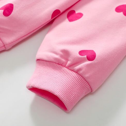 Girls Valentines Day Sweatshirt Toddler Kids Sequin Heart Long Sleeve T Shirt Ruffle Pullover Cotton Sweater Tops in Kuwait