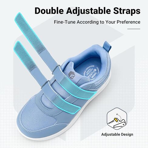 FitVille Diabetic Shoes for Women Wide Width Lightweight Diabetic Slip on Shoes for Women with Adjustable Strap Walking Shoes for Swollen Feet Women Comfortable Mesh Wide Width Shoes for Women in Kuwait
