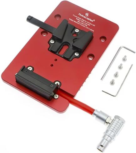 Alvins V Mount Battery Plate for DJI Ronin 4D, V Mount Plate with 6-pin 1B DC-in Out Put Battery Mounts Plate for Ronin 4D in Kuwait