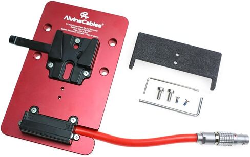 Alvins V Mount Battery Plate for DJI Ronin 4D, V Mount Plate with 6-pin 1B DC-in Out Put Battery Mounts Plate for Ronin 4D in Kuwait