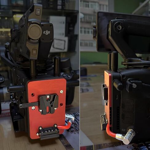 Alvins V Mount Battery Plate for DJI Ronin 4D, V Mount Plate with 6-pin 1B DC-in Out Put Battery Mounts Plate for Ronin 4D in Kuwait
