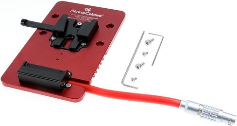 Alvins V Mount Battery Plate for DJI Ronin 4D, V Mount Plate with 6-pin 1B DC-in Out Put Battery Mounts Plate for Ronin 4D in Kuwait