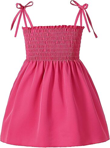 LYSMuch 1-7T Toddler Baby Girl Sleeveless Boho Dress Spaghetti Strap Outfit Casual Clothes in Saudi Arabia