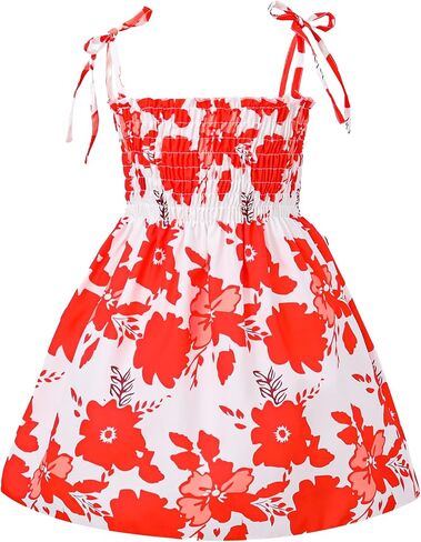 LYSMuch 1-7T Toddler Baby Girl Sleeveless Boho Dress Spaghetti Strap Outfit Casual Clothes in Saudi Arabia