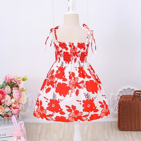 LYSMuch 1-7T Toddler Baby Girl Sleeveless Boho Dress Spaghetti Strap Outfit Casual Clothes in Saudi Arabia