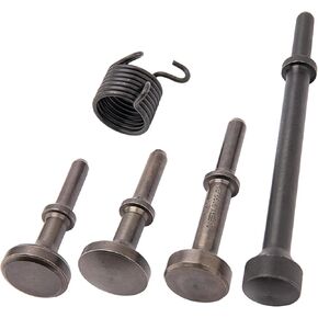 Air Hammer Bits Set, Air Hammer Smoothing Bit Set, 0.401 Air Hammer Bits, Pneumatic Hammer Bits, Extended Length Pneumatic Chisel Bits with Spring by HOOTO(5Pcs)