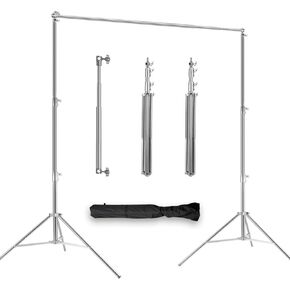 Stainless Steel Backdrop Stand 9.5ftx10ft Photo Stand for Backdrop Video Adjustable Background Support Stands for Portrait & Studio Photography, Photoshoot, Parties, Baby Shower, Birthday, Wedding
