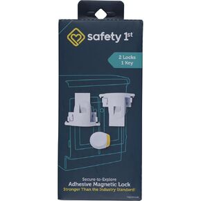 أقفال مغناطيسية لاصقة آمنة 1ˢᵗ® آمنة للاستكشاف، قفلين ومفتاح واحد، أبيض in Kuwait
