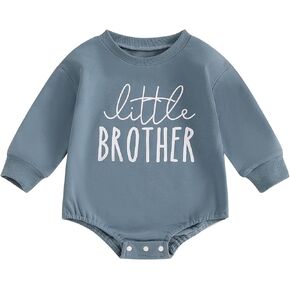 Little Brother Lil Sister Matching Outfits Baby Boy Girl Sweatshirt Romper Lil Bro Sis Siblings Clothes