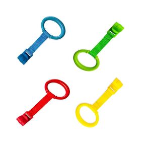 Leadigol 4PCS Baby Playpen Pull up Rings,Baby Crib Pull up Rings,Baby playpen Crib Hook,Baby Standing Walker Crib Tool Ring,Help Baby Stand Ring Crib Pull Ring Walking Training Tool