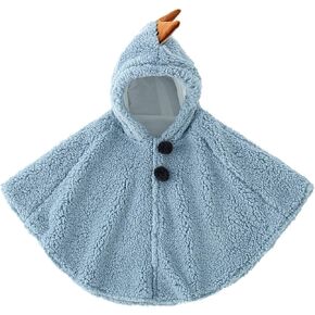Holiberty Winter Kids Clothes Baby Warm Hooded Cape Cute Car Seat Fleece Cloak Snowsuit Outwear Outdoor Shawl Coat Poncho
