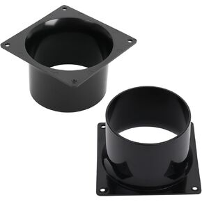 شفة موصل القناة مقاس 3.81 بوصة، موصل فتحة تهوية للمجفف ذو ياقة مربعة لمحولات فتحة التهوية لقناة HVAC، أسود، قطعتان in Kuwait