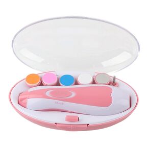 Baby Nail File Electric, 16 in 1 Baby Nail Trimmer Manicure Kit Baby Fingernail Clippers with Light, Baby Nail Grinder Toes Care Trim Polish Grooming Set for Infant Toddler with