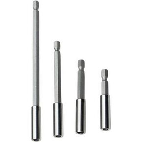 4 Pack Magnetic Drill Bit Extension Holder 1/4'' Hex Shank Tip Socket Extender Chuck Adapter 60mm 75mm 100mm 150mm for Screwdriver Screws Nuts Electric Drills Impact Driver Bits Set