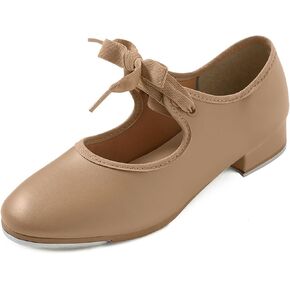 Tyette Vegan Tap Shoes for Beginners, Elastic Snaps, Flexible Sole, Aluminum Taps - TA35 Val - TA36 Valiant