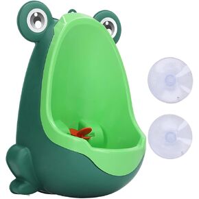 Potty Training Urinal for Boys, Cute Frog Standing Mounted Urinal with Aiming Target and Suction Cup, Bathroom Toilet Pee Trainer for Kids Toddlers Children Boy (Green) in Kuwait