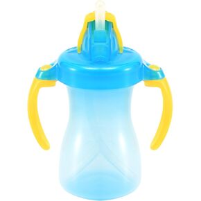 PIGEON Toddler Straw Cup with Detachable Handles - Leak-Proof Design, Easy-to-Clean Baby Cup for 9 Months and Up - 330ml/11.2oz - Vibrant Blue