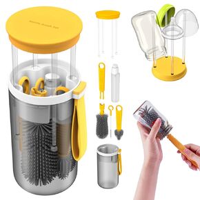 Electric Bottle Brush,Long Handle Electric Water Bottle/Baby Bottle Brush Cleaner, Extra Long Bottle Cleaning Brush Set,1500 mAh,Waterproof IP65