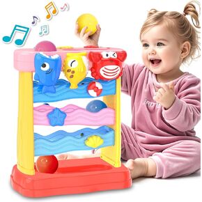 Toddler Toys Interactive Musical Baby Toys, Light & Sound Montessori Toys for 1 2 3 Years Old, Learning Toys for Toddlers 1-3, Birthday Gifts for Baby Boys Girls Ages 1 2 3 4 5 Years