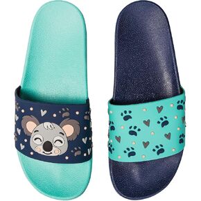 Slides for Women, Men & Kids Pool Sandals Funny Designs Books Coffee Party Pizza Fox Bear Llama Clouds Footwear Gift, Color: Aussie Koala, 8 US