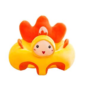 Rehomy Baby Floor Seat Learn to Sit Lounger Cover Cute Plush Baby Learning Sitting Chair Cover for Infants Toddler (Only Cover, No Filling)