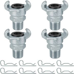 Chicago Air Fitting -3/4 Air Hose Fittings - NPT Iron Air Hose Fitting -2 Lug Universal Coupling Chicago Fitting - 4Packs