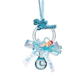 Baby Shower Party Favor Pacifier Necklace (12 Pcs.): Adorable Keepsake for Expecting Moms & Guests, Premium Supplies for Gender Reveal Announcements, Decorations, Games, Cupcake Toppers, & More (Blue)