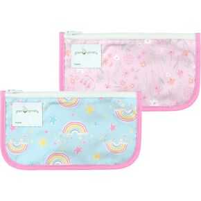 Green Sprouts Reusable Snack Bags (2 Pack) Holds Food, Utensils, Wipes, & More Food-Safe, Waterproof, Easy-Clean Material in Kuwait