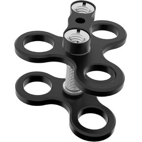 1'' Aluminum Triple Holes Ball Clamp Mount,Diving Photography Triple Holes Butterfly Clip Mount for Underwater Diving Light Arms Tray System,GoPro Action Camera and 1'' Ball Clamp RAM Mount
