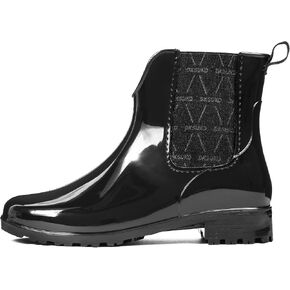 DKSUKO Rain Boots for Women Waterproof Elastic Slip On Ankle Chelsea Booties