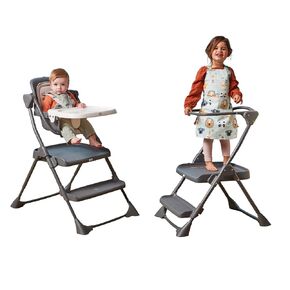 The First Years 2-for-1 Baby High Chair and Toddler Tower - Convertible Baby Chair to Toddler Step Stool - High Chairs for Babies and Toddlers - Toddler Kitchen Step Stools - For Mealtime and Playtime