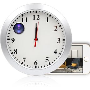 Pelay Hidden Camera Detector with Wall Clock, Wireless 1080P WiFi Security Mini Nanny Camera Motion Detection for Home Surveillance, No Audio Function, Only Video Cameras