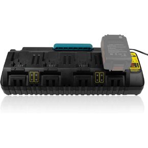 DCB104 Replace for Dewalt Battery Charger Station 20V, 4-Port Battery Rapid Charger with USB Port Compatible with DEWALT 12V-20V MAX Batteries & Charger DCB104 DCB107 DCB115 DCB118