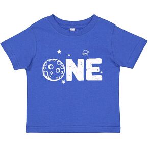One Year Old 1st Birthday Outer Space Theme Birthday Baby Infant Tee Shirt (Assorted Colors)
