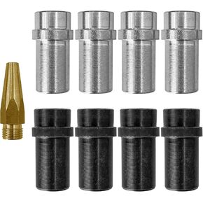 8 Pcs Iron Sandblaster Nozzle Tips with Core Nozzle, Abrasive Sand Blaster Blasting Nozzle Head, 5mm and 6mm Inner Diameter